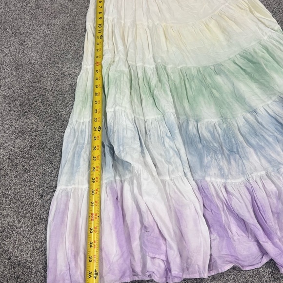 Storia Pastel Multicolored Tie-Dye Colorful Sundress Maxi Dress Size Medium - Picture 10 of 15